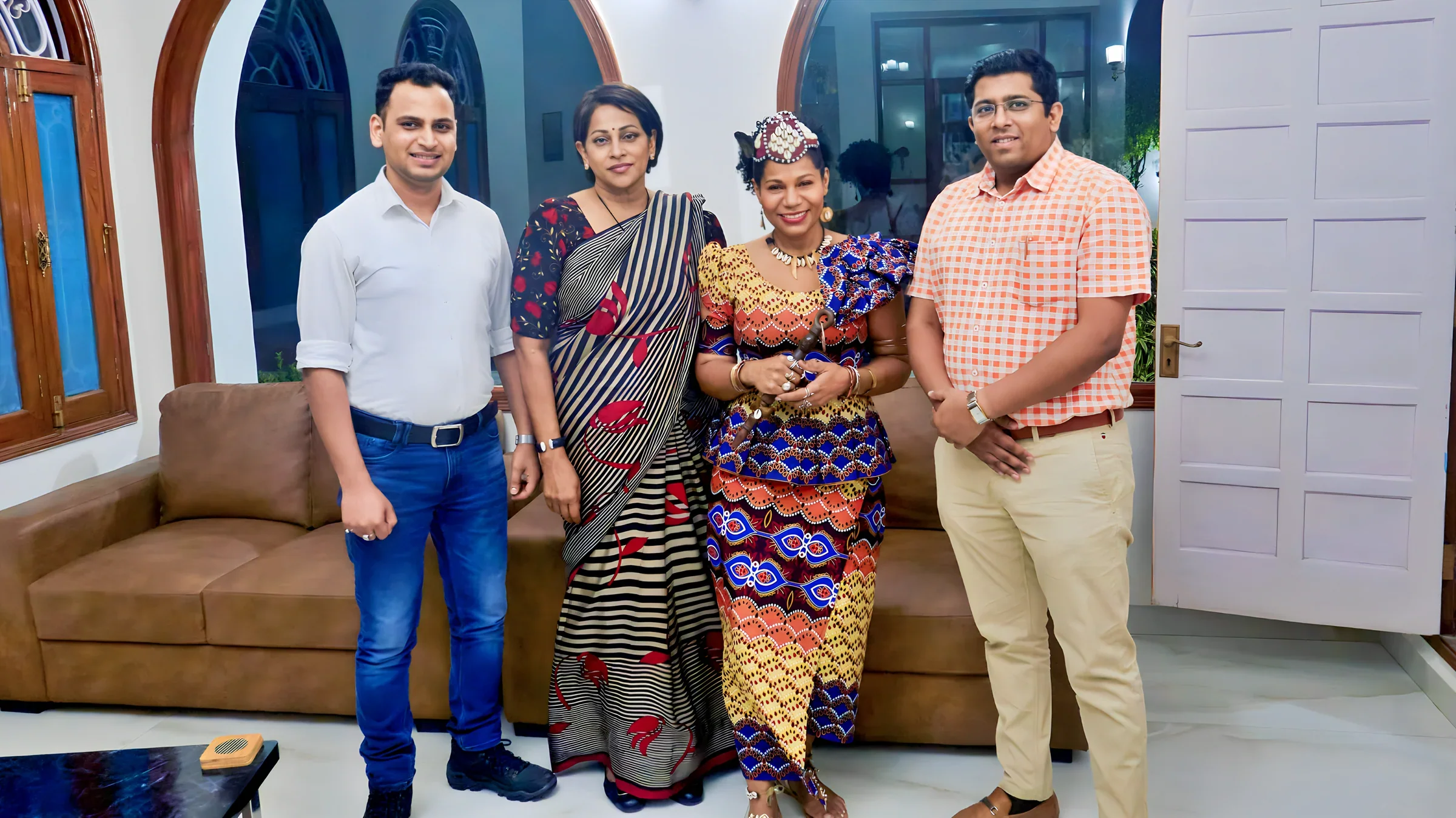 Lithvik Mukesh Sharma hosts Queen Diambi, Jiten Jain, and the former First Lady of Malaysia